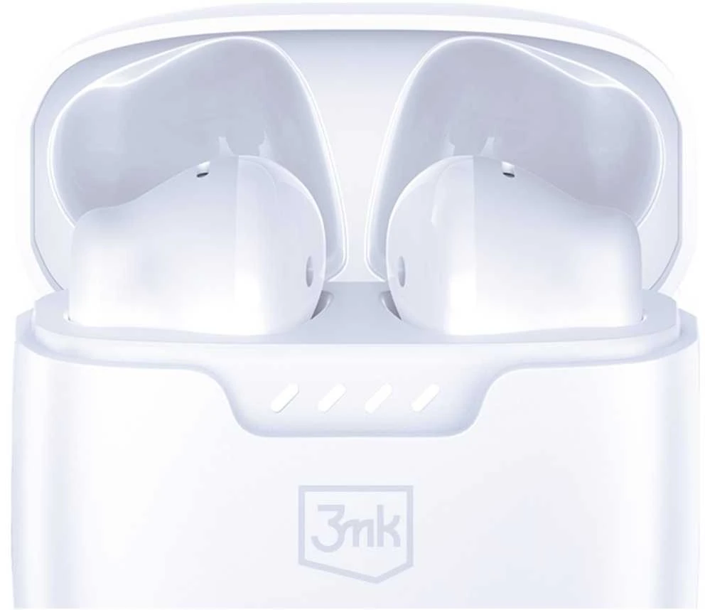 Ausinės TWS 3MK Movepods Bluetooth 5.4 baltos spalvos