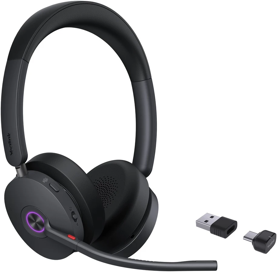 Ausinės Yealink BH74 Teams USB-C/A Laisvų rankų įranga Bevielis Su lankeliu Biuras / skambučių centras USB Type-C / USB Type-A Bluetooth Juoda