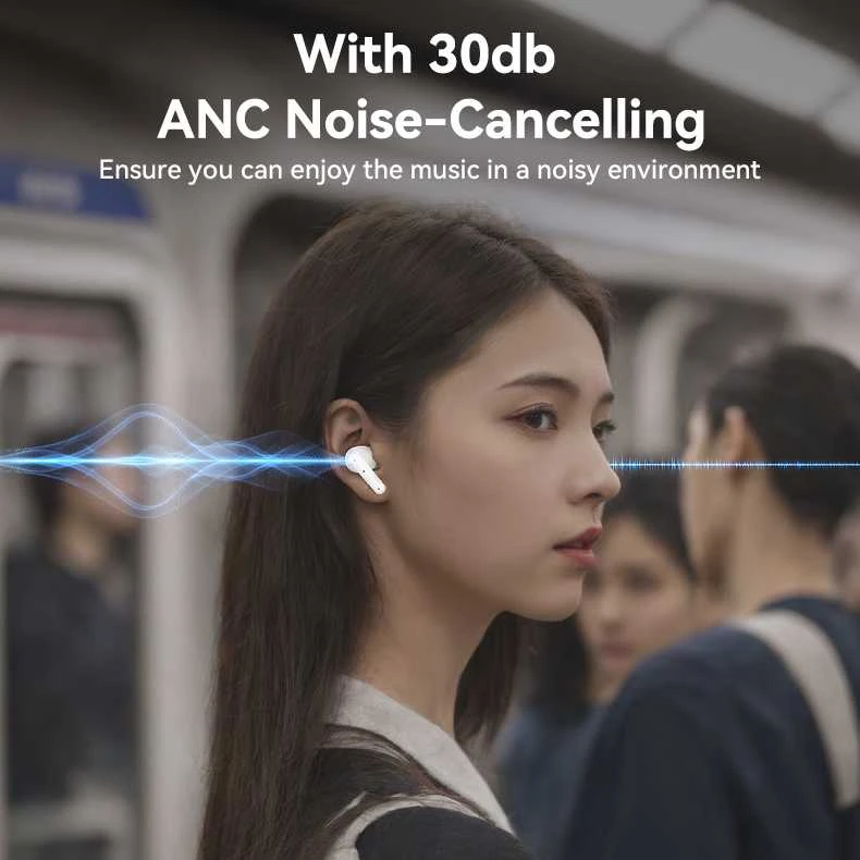 „Yesido TWS Bluetooth“ ausinės TWS28 ANC+ENC baltos