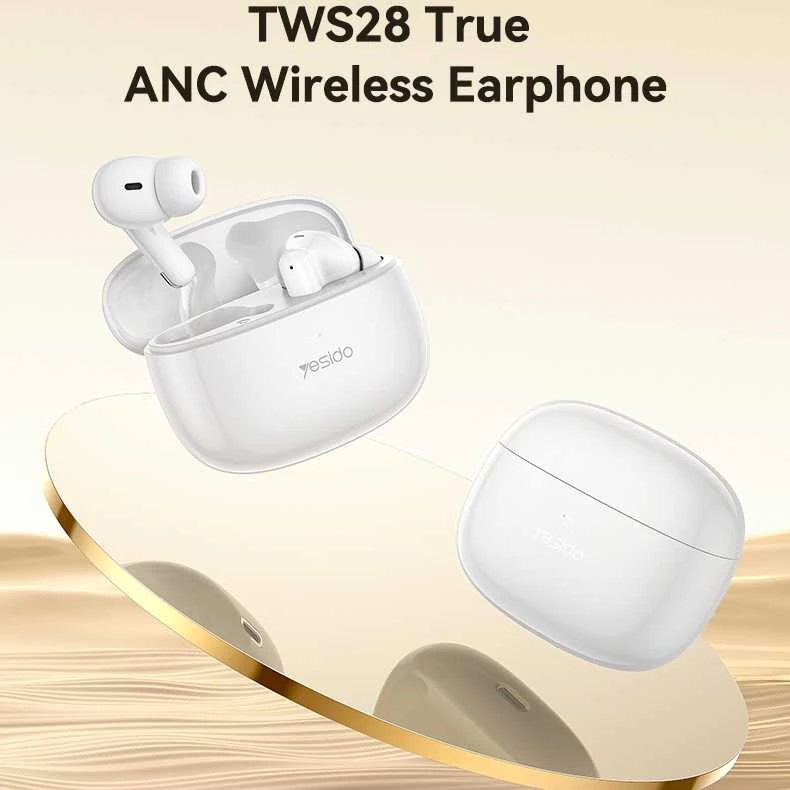 „Yesido TWS Bluetooth“ ausinės TWS28 ANC+ENC baltos