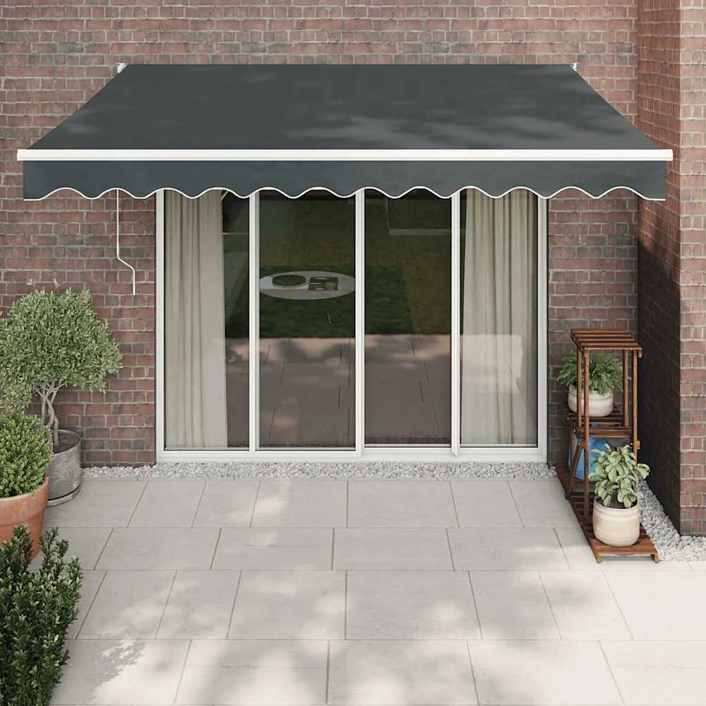 Automatinė ištraukiama markizė, antracito spalvos, 3,5x2,5m