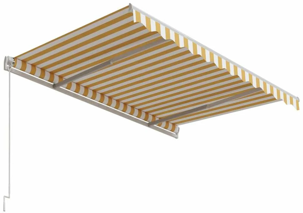 Automatinė ištraukiama markizė, geltona ir balta, 300x250cm