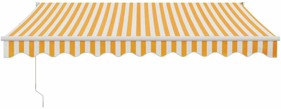 Automatinė ištraukiama markizė, geltona ir balta, 3,5x2,5m