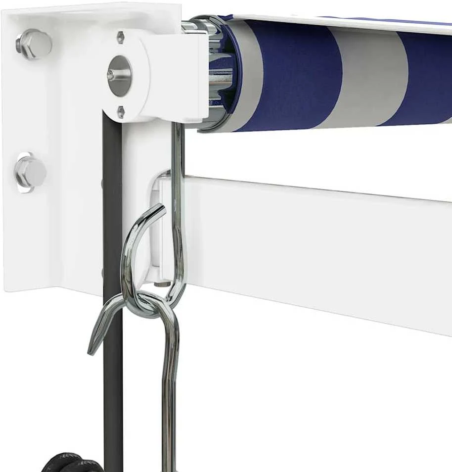 Automatinė ištraukiama markizė, mėlyna ir balta, 3,5x2,5m
