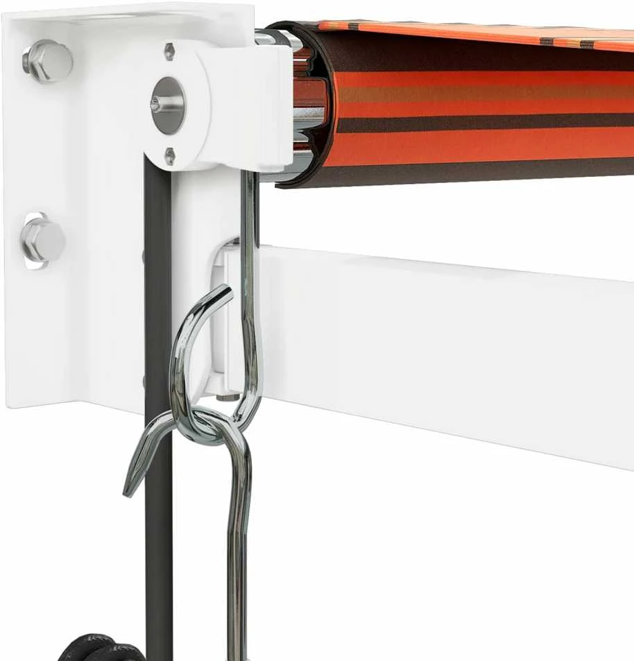Automatinė ištraukiama markizė, oranžinė ir ruda, 3,5x2,5m