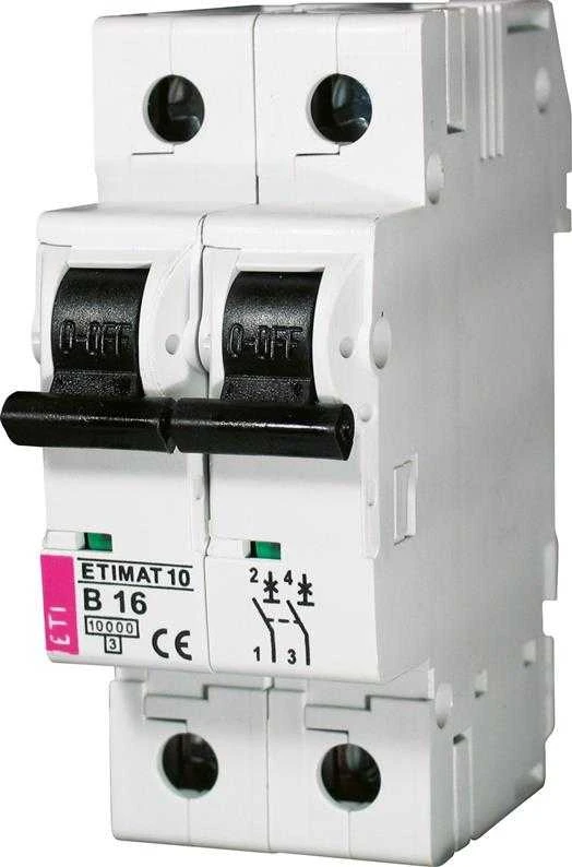 Automatinis jungiklis Eti MAT10, 2P, C, 16A, 10kA