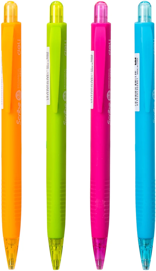 Automatinis pieštukas DELI Scribe, 0.5mm, įvairių spalvų