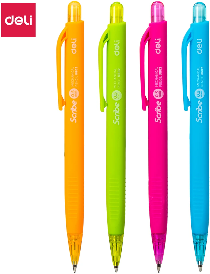 Automatinis pieštukas DELI Scribe, 0.5mm, įvairių spalvų