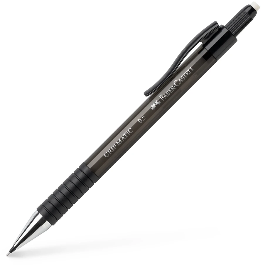 Automatinis pieštukas Faber-Castell Grip-Matic, 0,5mm juodos spalvos