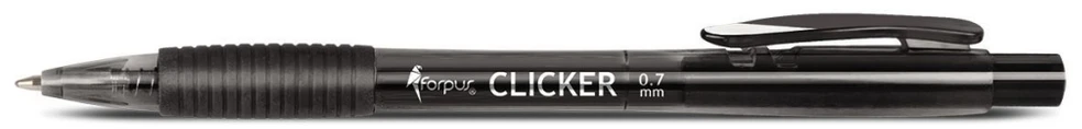 Automatinis tušinukas Forpus Clicker, 0,7mm, juodos spalvos