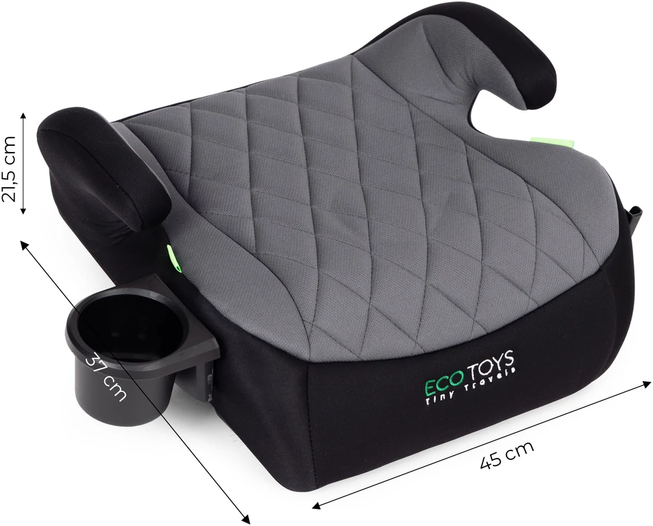 Automobilinė kėdutė-paaukštinimas vaikams i-SIZE, ūgiui 125-150 cm, su puodelio laikikliu ECOTOYS
