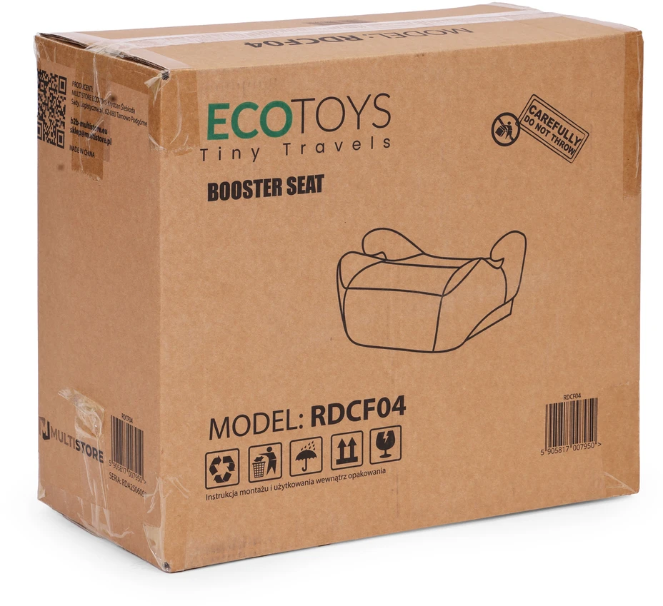 Automobilinė kėdutė-paaukštinimas vaikams i-SIZE, ūgiui 125-150 cm, su puodelio laikikliu ECOTOYS