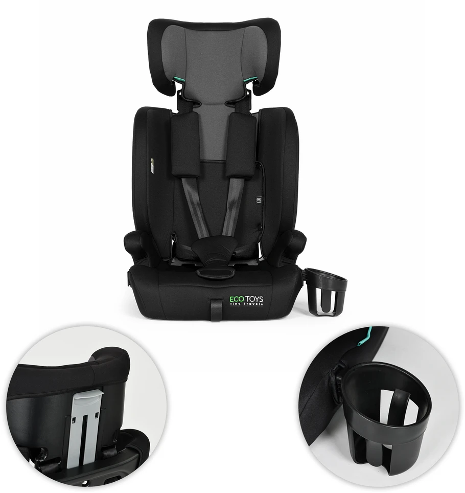 Automobilinė kėdutė vaikams 76–150 cm ūgio R129 su puodelio laikikliu ECOTOYS