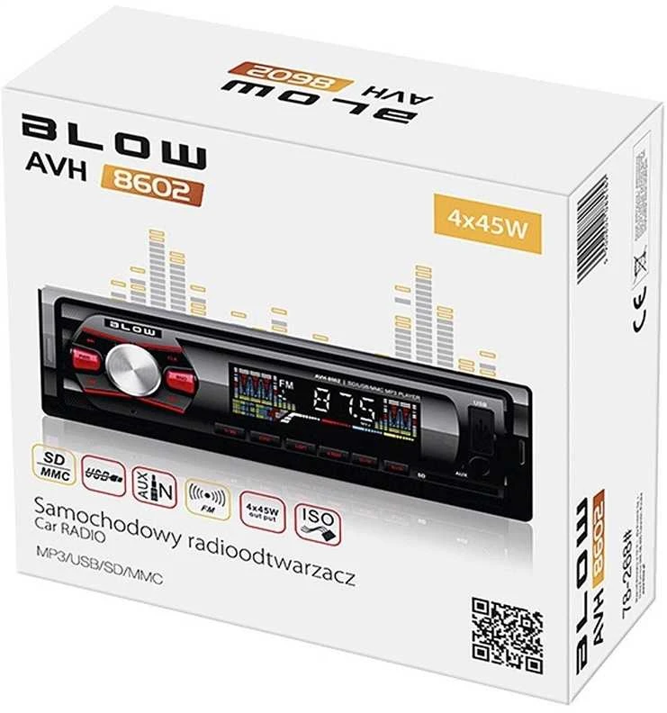 Automagnetola BLOW 78-268 radijas AVH-8602 MP3/USB/SD/MMC