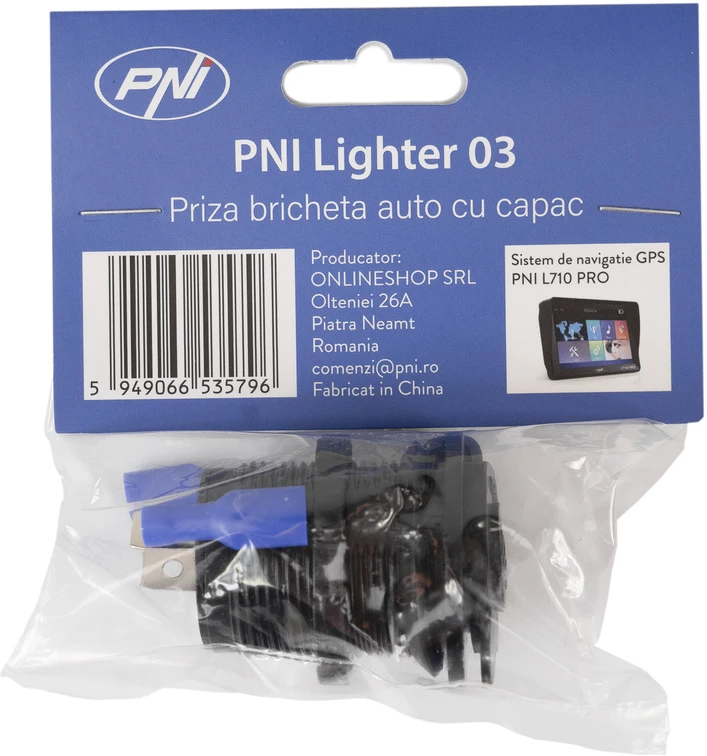 Automobilinis cigarečių degiklio lizdas PNI Lighter 03 su dangteliu, 12V 15A, 24V 10A