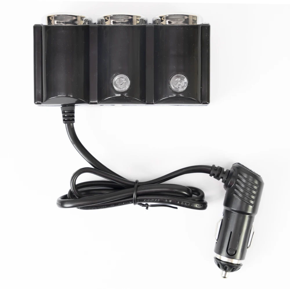 Automobilinis cigarečių degiklio skirstytuvas PNI Lighter 20 12V/24V 2 išvestys, 2 x USB, LED indikatorius