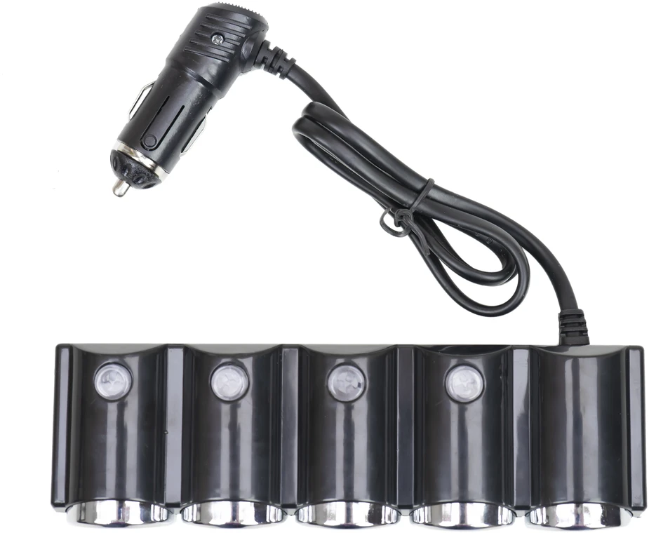 Automobilinis cigarečių degiklio skirstytuvas PNI Lighter 04 12V / 24V 4 išvestys, 2xUSB, LED indikatorius
