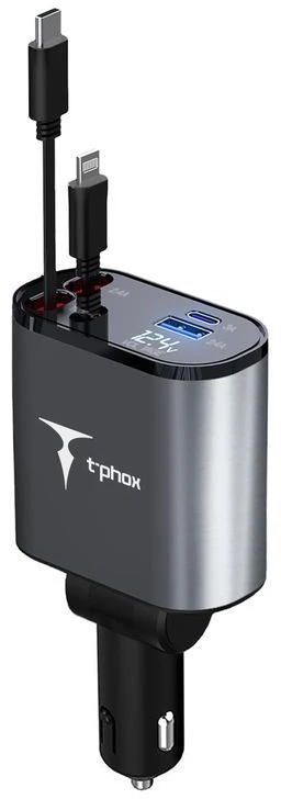 AUTOMOBILINIS ĮKROVIKLIS T-PHOX FLEXIT 4IN1 86W PILKAS