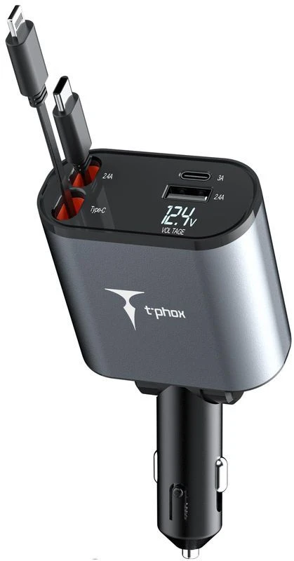AUTOMOBILINIS ĮKROVIKLIS T-PHOX FLEXIT 4IN1 86W PILKAS