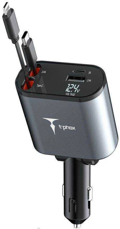 AUTOMOBILINIS ĮKROVIKLIS T-PHOX FLEXIT 4IN1 86W PILKAS