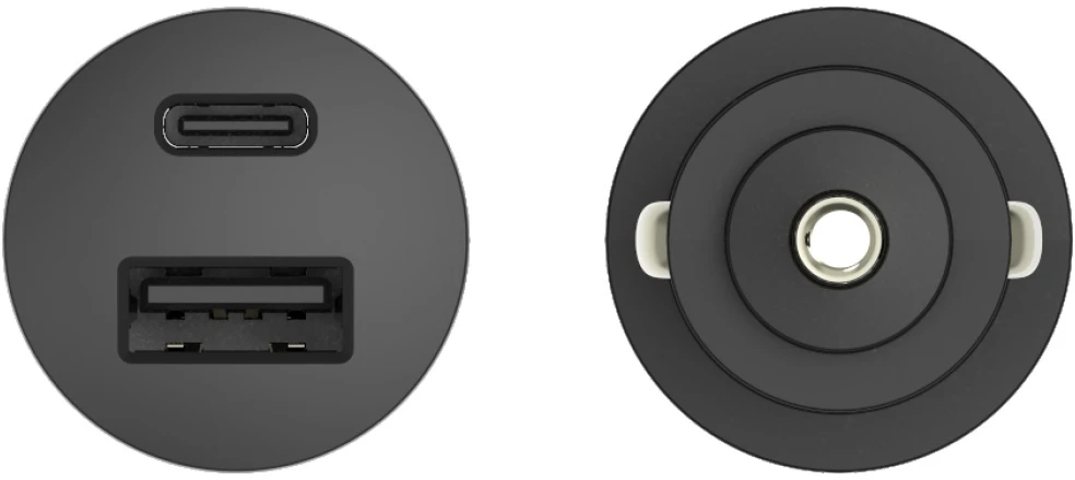 Automobilinis įkroviklis Motorola TurboPower 45W Dual USB-A/USB-C with cable USB-C 1m juodas