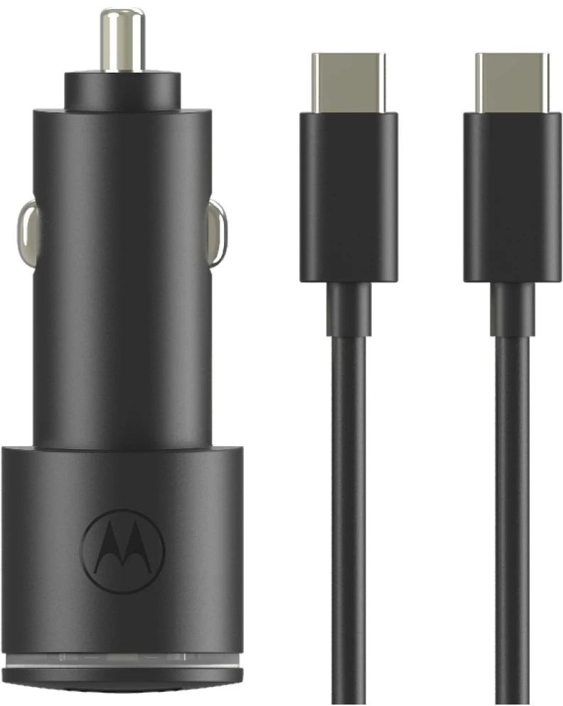 Automobilinis įkroviklis Motorola TurboPower 45W Dual USB-A/USB-C with cable USB-C 1m juodas
