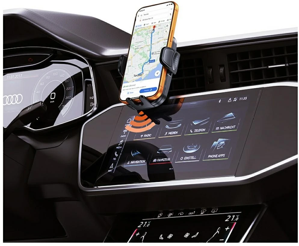 Automobilinis įkroviklis USAMS CC328 30W 1xUSB-A 1xUSB-C Bluetooth FM tarnish