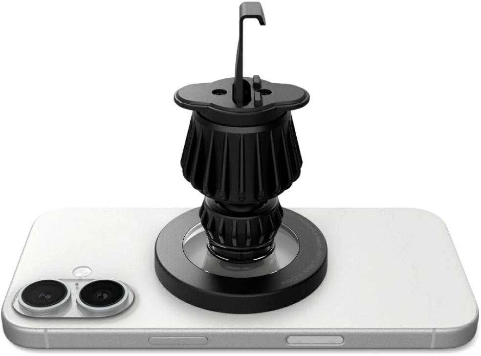 Automobilinis laikiklis telefonui Spigen MFT13 2in1 MagSafe sidabro spalvos