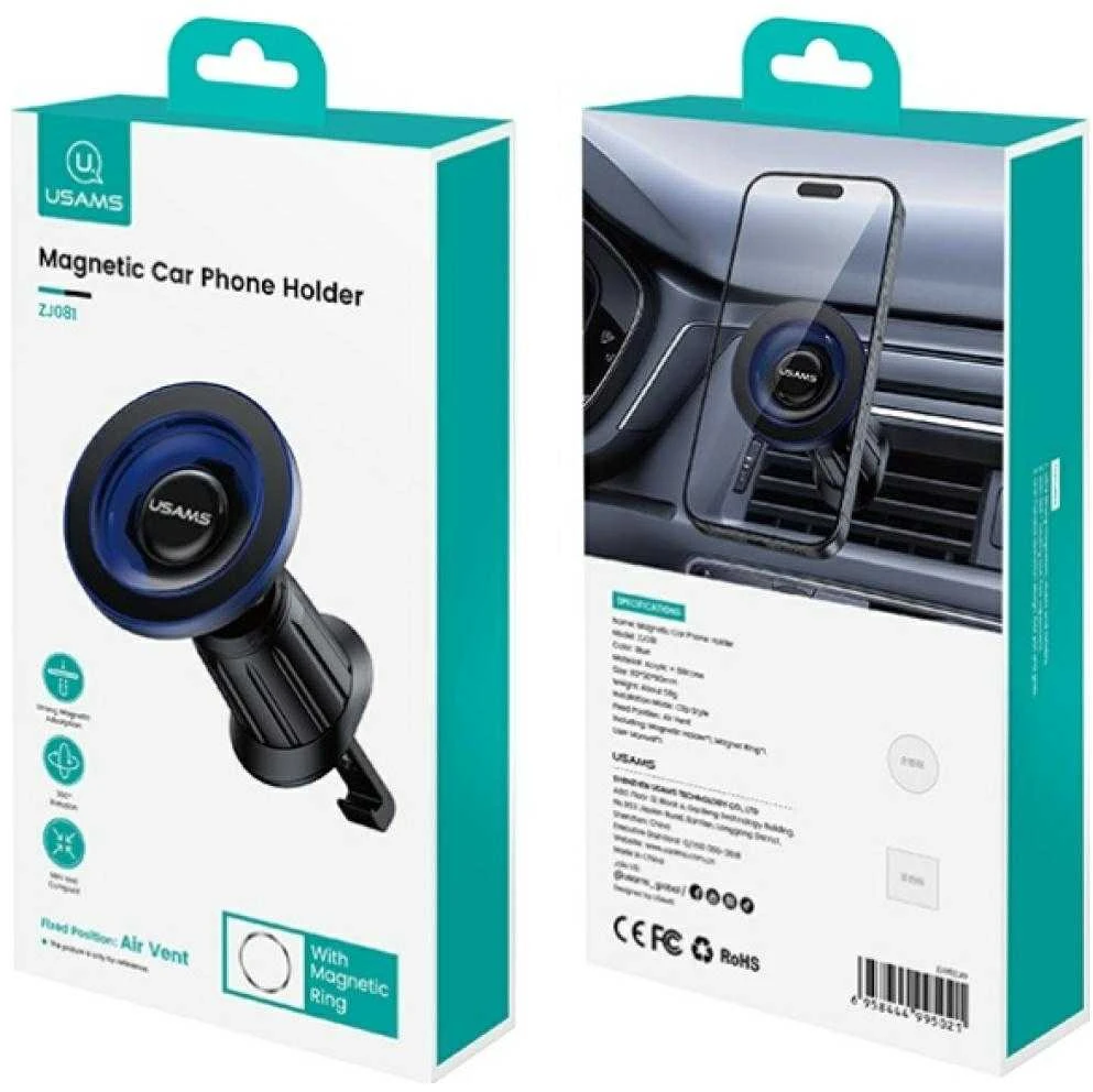 Automobilinis laikiklis USAMS ZJ081 magnetinis, skirtas oro išleidimo angai