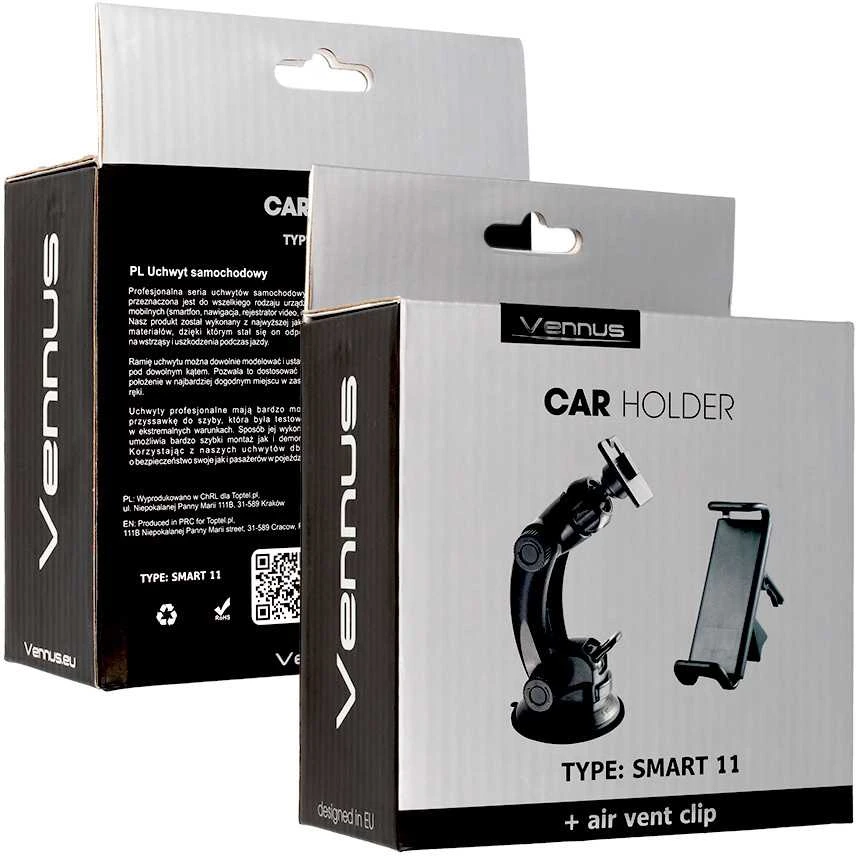Automobilinis laikiklis VENNUS – SMART 11 /air vent and windshield mount/