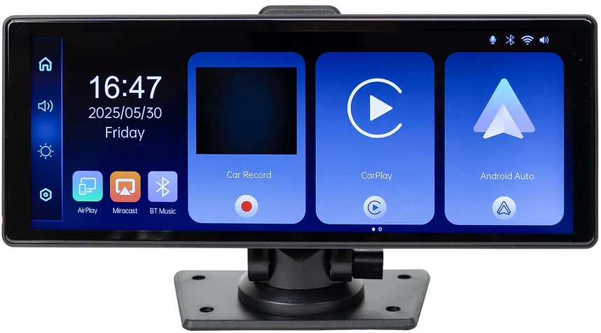 Automobilinis monitorius PNI L1026 10.26 colio, belaidis Carplay, navigacija, muzika, laisvų rankų įranga, „Bluetooth“, FM siųstuvas