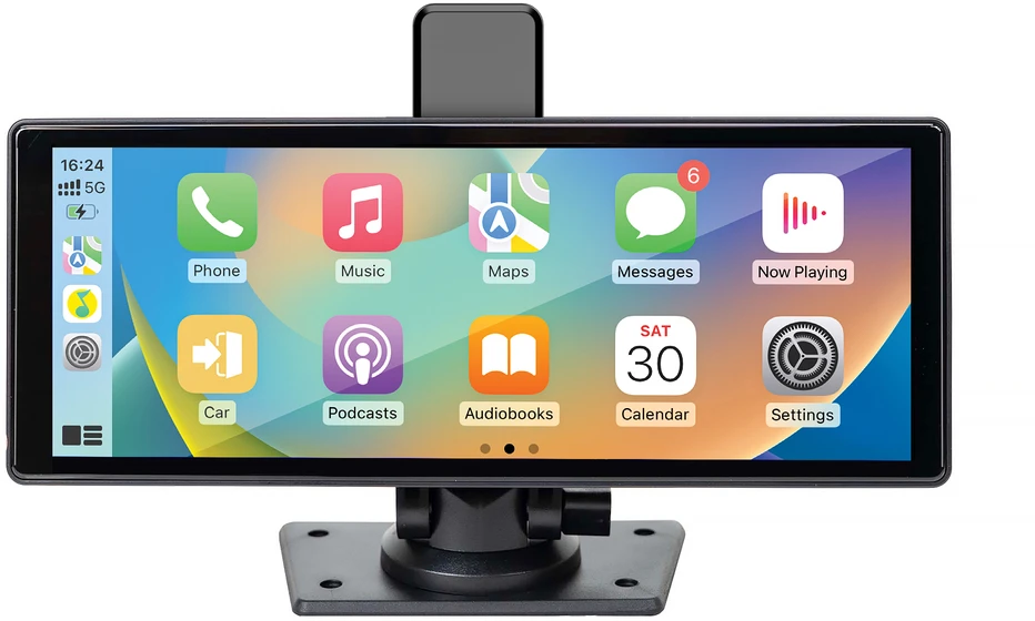 Automobilinis monitorius su DVR PNI D1026 10.26 colio DVR, belaidis Carplay, navigacija, muzika, laisvų rankų įranga, „Bluetooth“, FM siųstuvas