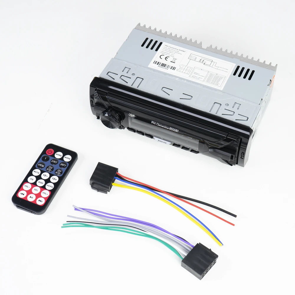 Automobilinis MP3 grotuvas PNI Clementine 8550BT, nuimamas skydelis, 4x45W, 12V, 1 DIN, su SD, USB, AUX, RCA