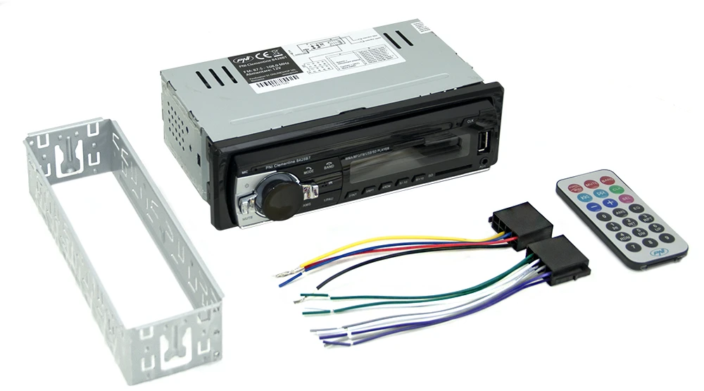 Automobilinis MP3 grotuvas PNI Clementine 8428BT 4x45W + koaksialiniai automobiliniai garsiakalbiai PNI HiFi650, 120W, 16.5 cm