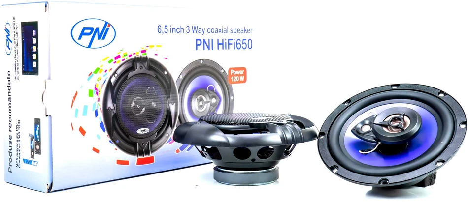 Automobilinis MP5 grotuvas PNI Clementine 9545 + koaksialiniai automobiliniai garsiakalbiai PNI HiFi650, 120W, 16.5 cm