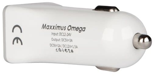 AUTOMOBILINIS ĮKROVIKLIS MAXXIMUS OMEGA 3A QUICK CHARGE 3.0