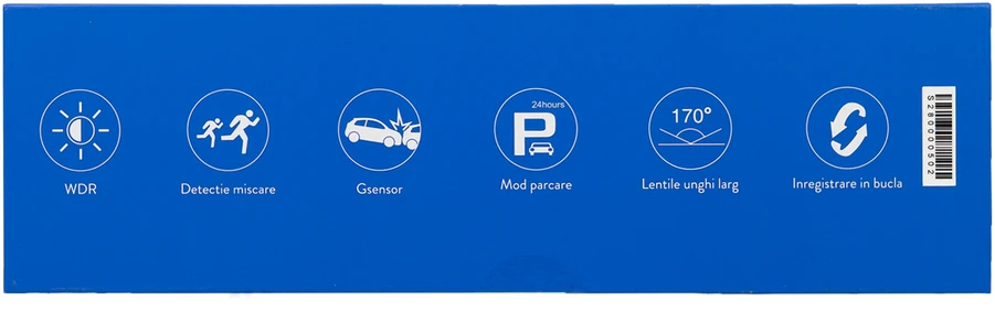Automobilinis vaizdo registratorius PNI Voyager S2800 UHD 4K 170°, integruotas į galinio vaizdo veidrodėlį, 9.66 colio, IPS jutiklinis ekranas, parkavimo stebėjimas, G-sensorius, „micro SD“ kortelės lizdas, USB-C, GPS funkcija, „Wi-Fi“, valdymas programėle, pridedama galinio vaizdo kamera „Full HD“