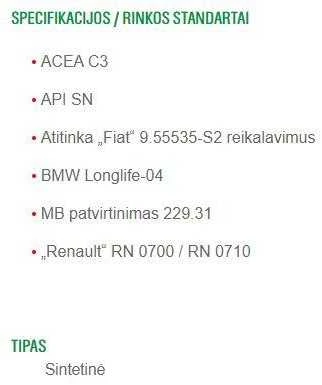 Automobilio variklio tepalas Castrol Magnatec C3, 5W-40, 1 l