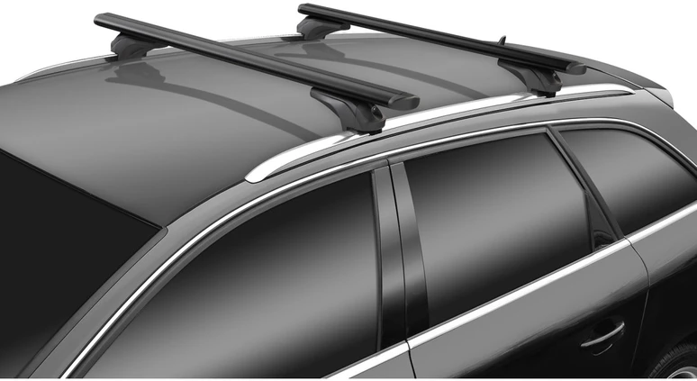 Automobilių stogo skersiniai Menabo Sonic, 120 cm, 2 vnt. juodos spalvos