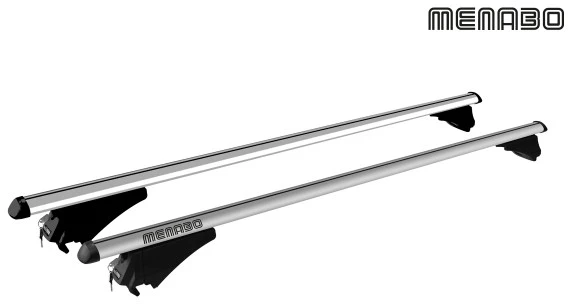 Automobilių stogo skersiniai Menabo Tiger, 120 cm, 2 vnt. sidabro spalvos