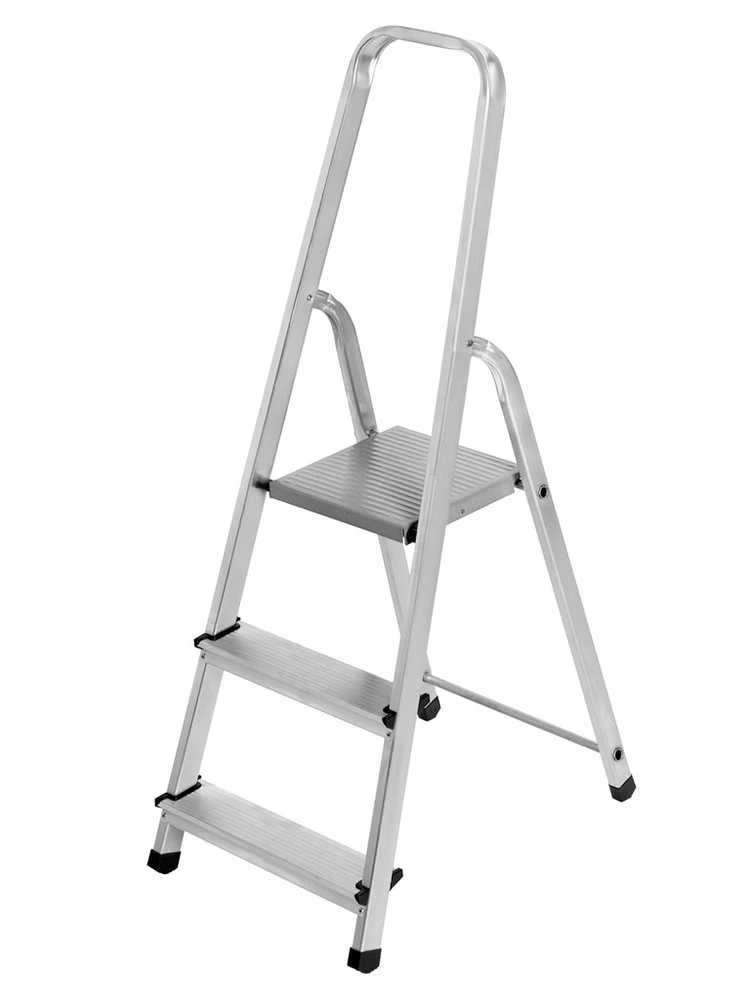 AW-Tools Aliuminio laisvai pastatomos kopėčios su platforma 1x3 125 kg