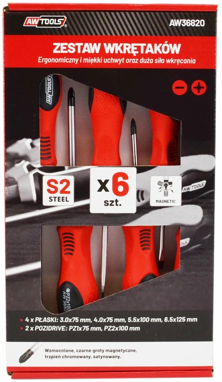 AW-Tools AWTOOLS ATSUKTUVŲ RINKINYS S2 / 6vnt.