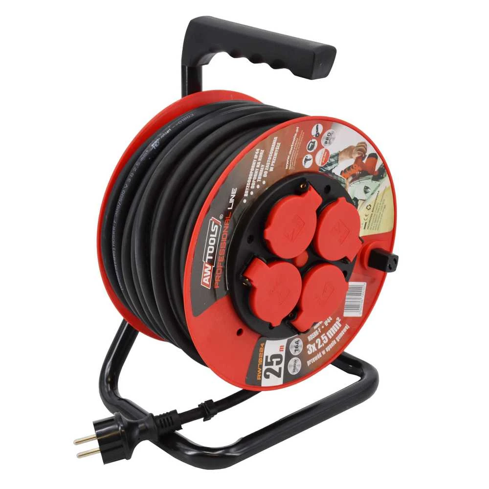AW-Tools AWTOOLS pratęsimo laidas PROFESSIONAL 30m 3x2,5mm 16A / 3680W / IP44