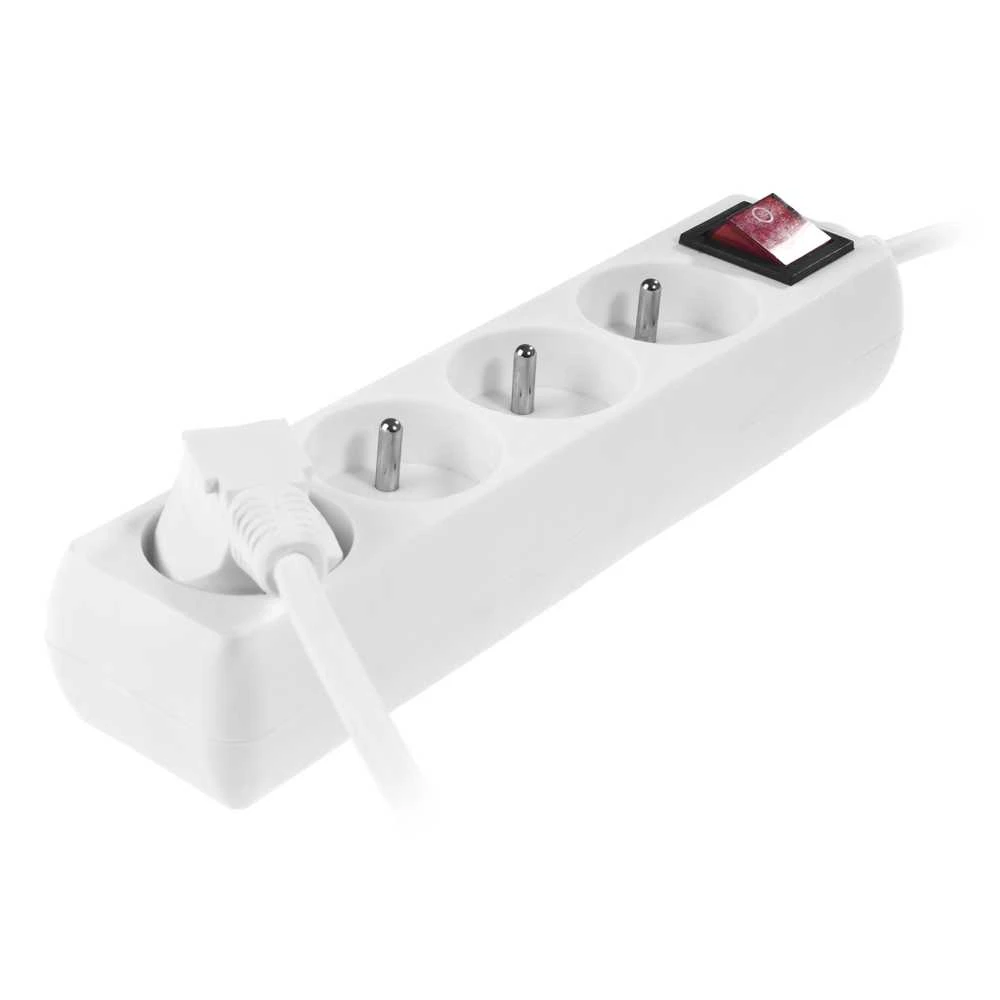 AW-Tools AWTOOLS NAMŲ pratęsimo kabelis, Baltas, 4 LIZDAI, 1,5 m, SU ĮŽEMINIMU, JUNGIKLIU