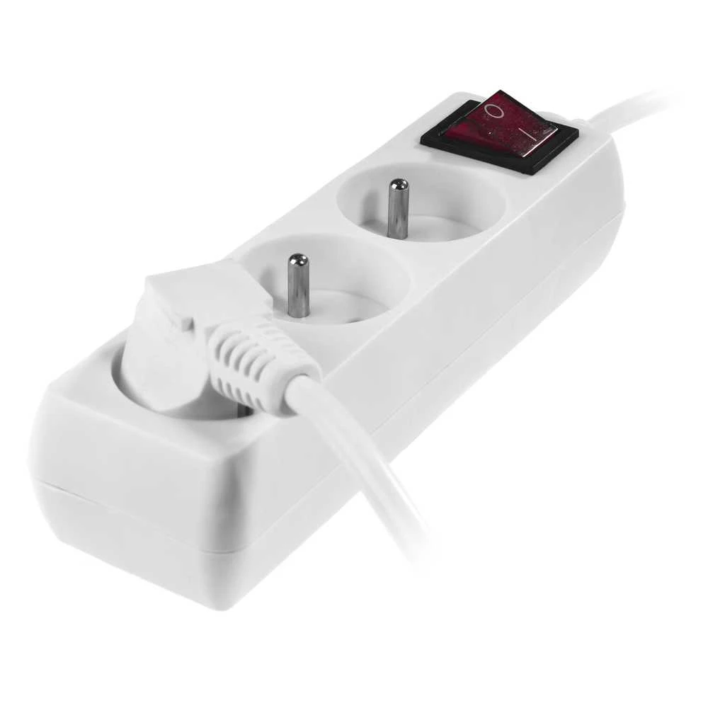 AW-Tools AWTOOLS HOME ilgintuvas Baltas 3 lizdai 5.0 m su įžeminimu, jungikliu