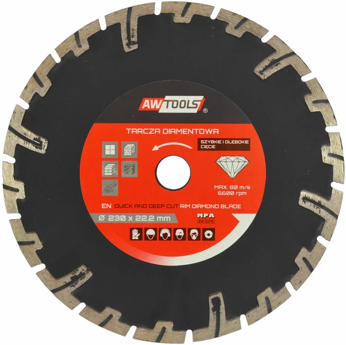 AW-Tools AWTOOLS DEIMANTINIS DISKAS 125×22,2 / SEGMENTINIS GILIAM PJOVIMUI (AW46125)