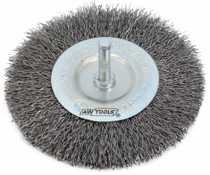 AW-Tools AWTOOLS DISKINIS ŠEPETYS SU KOTELIU 115mm, GOFRUOTA VIELA
