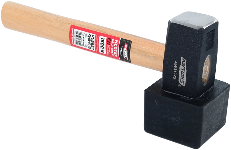 AW-Tools AWTOOLS GRINDINIO PLYTELIŲ PLAKTUKAS 1,5KG / 28cm GUMINIS