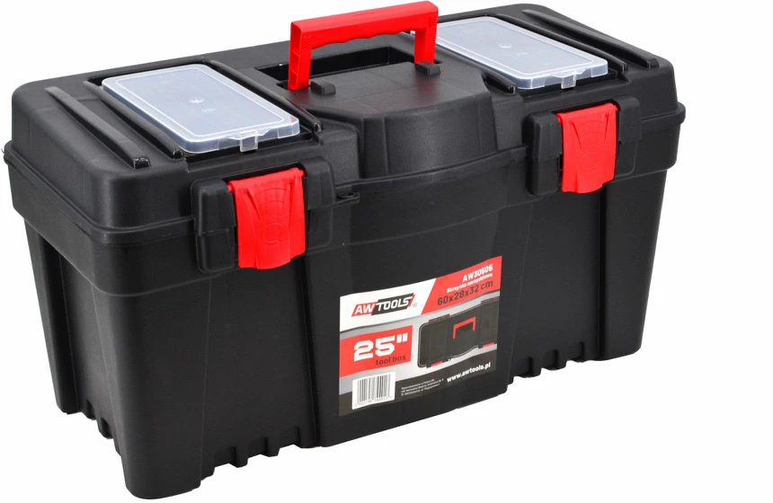AW-Tools AWTOOLS ĮRANKIŲ DĖŽĖ 25" SU ORGANIZATORIU 60x28x32cm