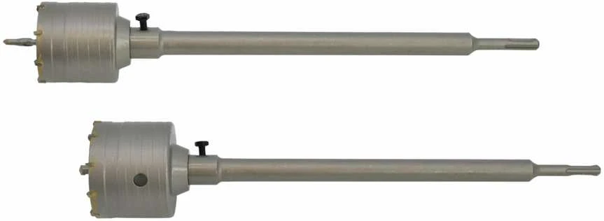 AW-Tools SDS Plus gręžimo karūnų betonui su  350mm centravimo grąžtais rinkinys FI65mm + FI80mm